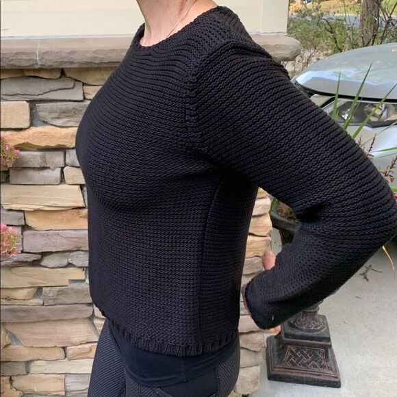 Mendocino black knitted longsleeved sweater, crew neck, great condition, S - Picture 6 of 10